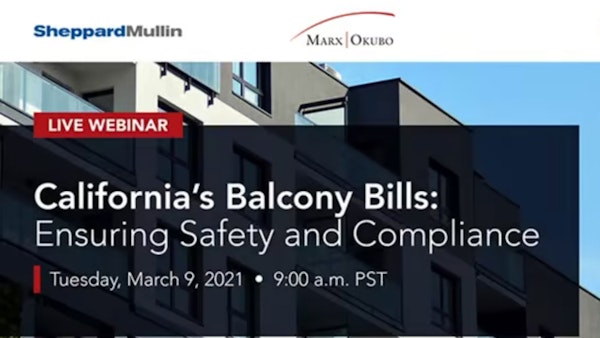 image of Webinar > California's Balcony Bills: Ensuring Safety and Compliance