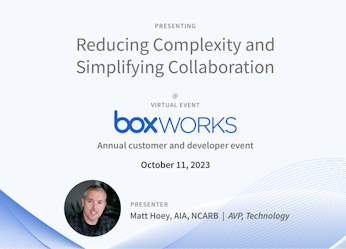 Matt Hoey, Assistant Vice President of Technology, to present at BoxWorks October 11 image