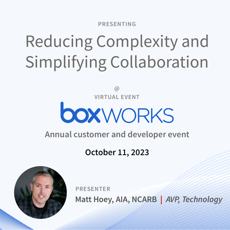 Matt Hoey, Assistant Vice President of Technology, to present at BoxWorks October 11
