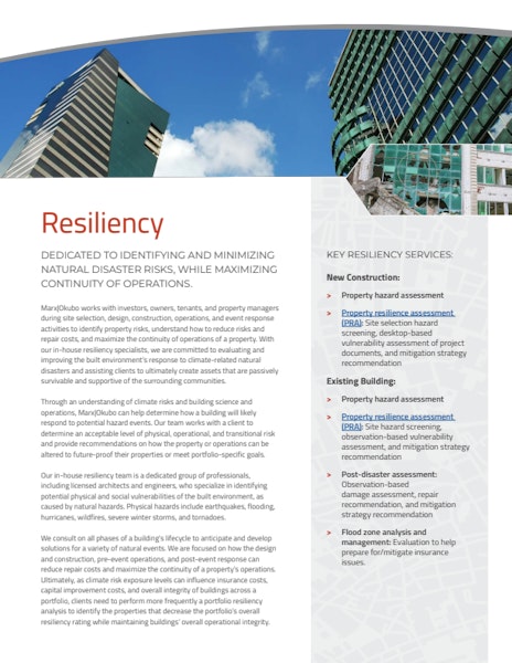 ESG | Resiliency brochure