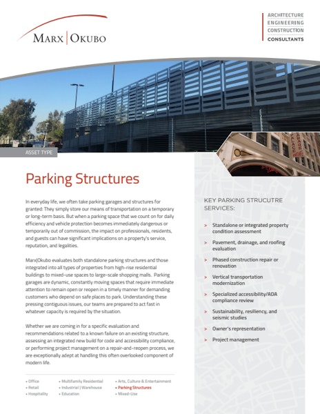 Parking Structures brochure